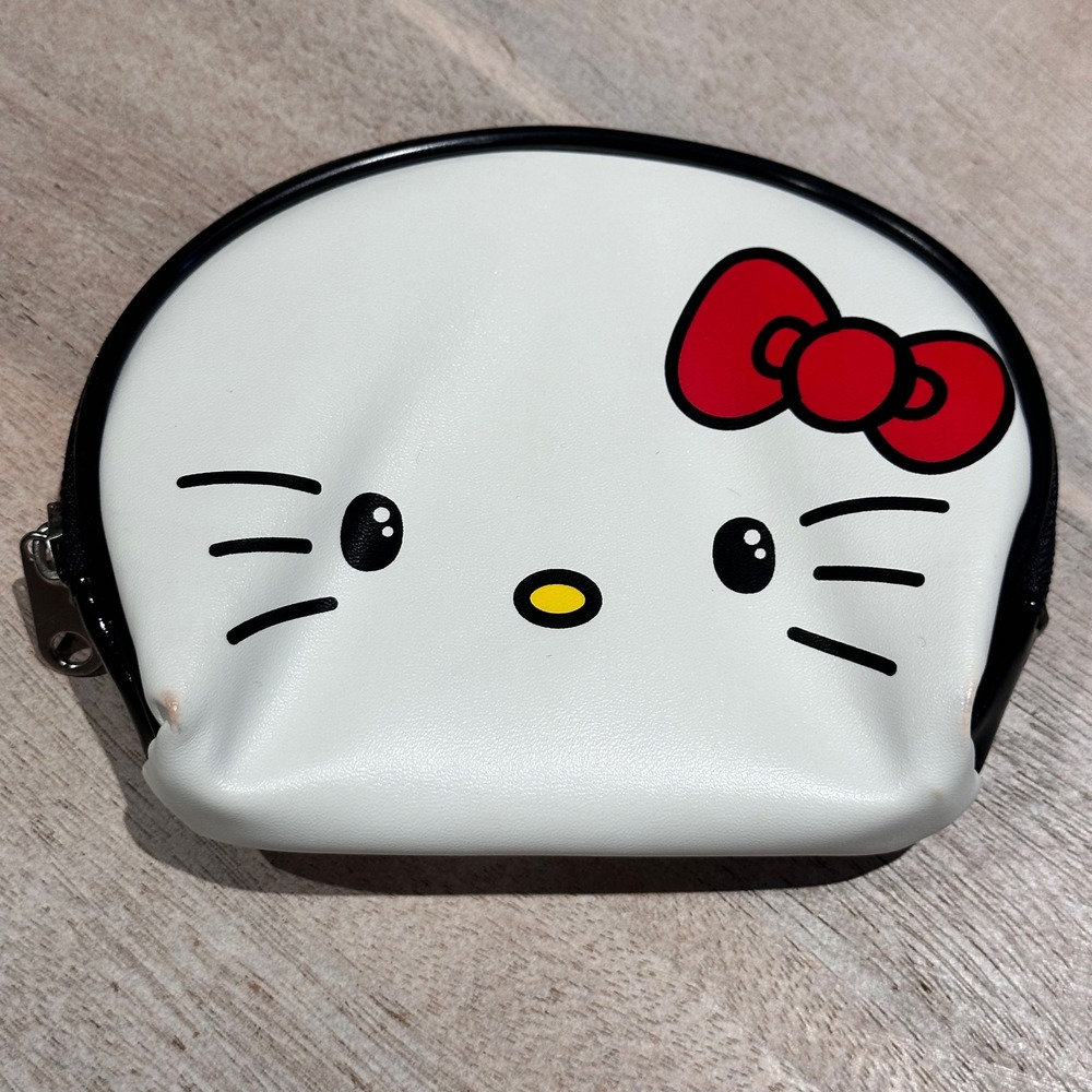 Sanrio Hello Kitty 3 Piece Travel Cosmetic Bag Set Clear Black White C6C301TJ - Picture 9 of 12